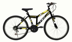 Bicicleta MTB Tec Strong, culoare negru/galben, roata 26&amp;quot;, cadru din otel Cod:222637000309 foto