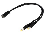 Cablu DC 5,5/2,1 mm x2 Mufă și Soclu Drept 2x0,5mm2