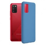Cumpara ieftin Husa Samsung Galaxy A02S Silicon Albastru Slim Mat cu Microfibra SoftEdge, Techsuit