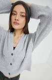 Abercrombie &amp; Fitch pulover din amestec de lana femei, culoarea gri, light