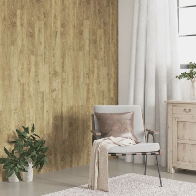 vidaXL Panouri de perete aspect lemn, maro, 4,12 m&amp;sup2;, PVC foto