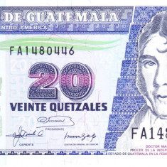 Bancnota Guatemala 20 Quetzales 1992 - P83 UNC