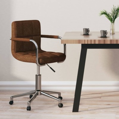 Scaun de birou pivotant, maro, material textil foto