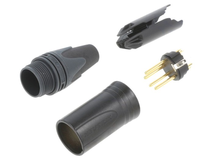 Conector XLR tată drept pe cablu