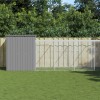 VidaXL Coteț pui cu incintă gri deschis 165x1271x181cm oțel galvanizat