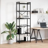 VidaXL Bibliotecă Stejar negru 60 x 30 x 188 cm Lemn compozit