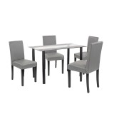 Set de masă Karin 4 1 negru-gri