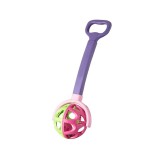 Roata de impins cu maner extensibil, 50-61 cm, Mov, plastic, ATU-084202, Oem