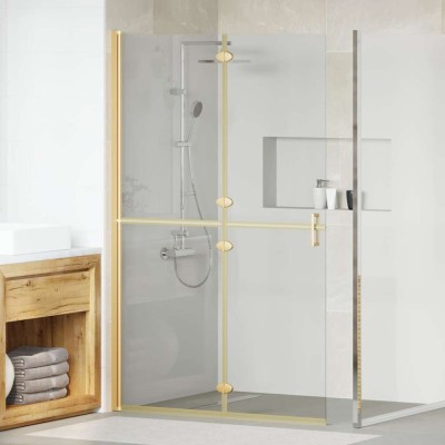 Perete de duș Walk-in Altele auriu și transparent 120 x 190 cm foto