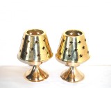 Candele lanterna abatjour, alama placata aur 24K, set 2 buc. - Skultuna Sweden, Sfesnice