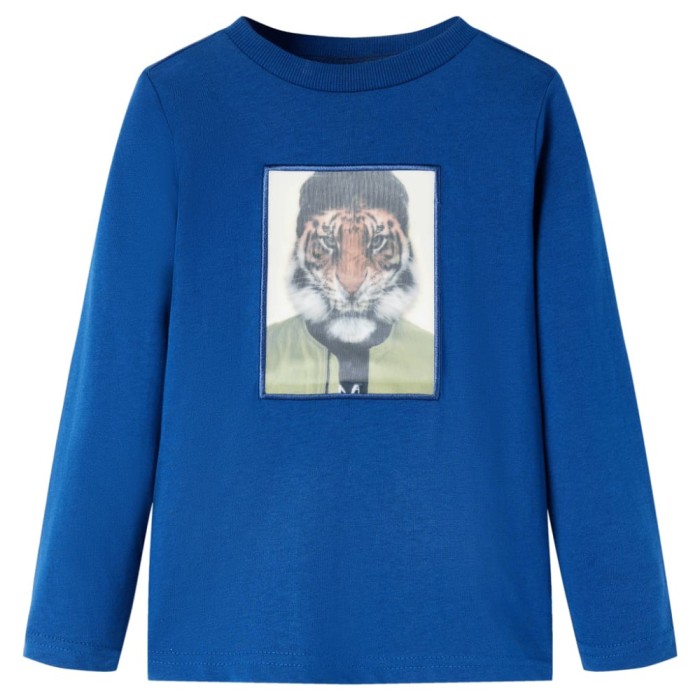 Tricou de copii cu m&acirc;neci lungi, albastru &icirc;nchis, 140