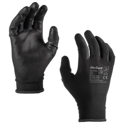 MANUSA LUCRU POLIURETAN MARIME 10 / XL SET 12 BUC REBEL foto