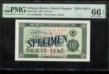 Albania 10 leke 1964 P36a specimen UNC rară