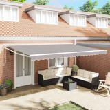 vidaXL Copertină Gri deschis 500 x 300 x 165 cm Poliester și metal 3331378