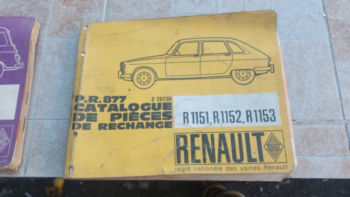 Manual reparație piese Renault 16 1969 vintage