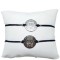 Set de 2 bratari negre pentru cupluri personalizate cu Initiale &quot;Pinky Promise&quot;