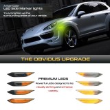 Semnalizari LED Dinamice Porsche Cayenne 958 (2010-2014) Negru/Argintiu, Set 2 Buc, Compatibil 95863107100/95863107200