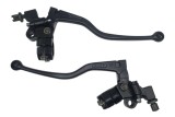 Cumpara ieftin Set Manete Frana si Ambreiaj Universale Moto ATV Quad pe Cablu, cu Suport Oglinzi M10 si Senzori