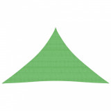 VidaXL P&acirc;nză parasolar, verde deschis, 3,5x3,5x4,9 m, HDPE, 160 g/m&sup2;