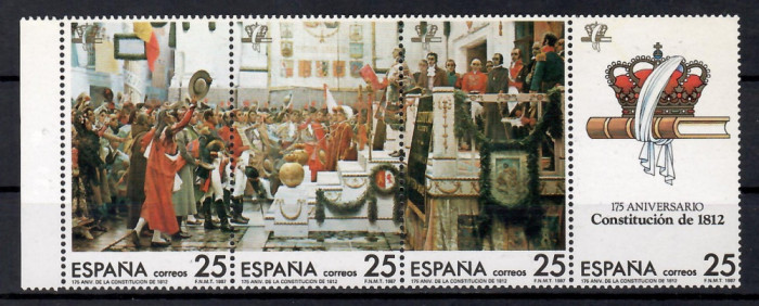 Spania 1987 - 175 de ani de la Constituția de la Cadiz, Staif, MNH