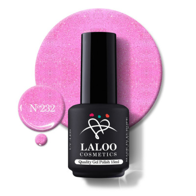 232 Fuchsia glitter | Laloo gel polish 15ml foto