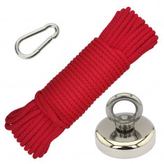 Set magnet fishing / pescuit: Oală D 60 + funie 6 mm / 20 m + carabină