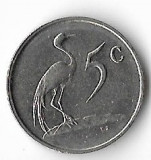 Moneda 5 cents 1988 - Africa de Sud, Nichel