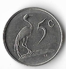 Moneda 5 cents 1988 - Africa de Sud foto