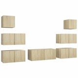 Cumpara ieftin Set dulapuri TV, 7 piese, stejar sonoma, lemn prelucrat