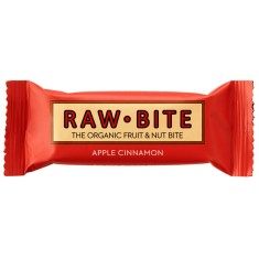 Baton vegan cu mar si scortisoara Apple Cinnamon, 50g, Raw Bite