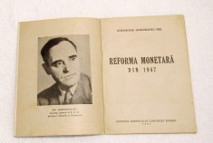 Reforma monetara din 1947-brosura,document oficial oferit gratuit de PCR.Rar foto