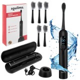 Periuta de dinti sonica Soulima X800, 6 moduri, 6 capete, negru