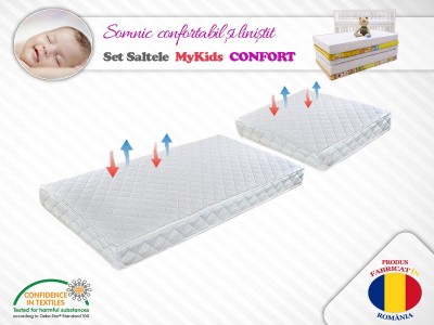 Set saltele MyKids Cocos Confort II 120x70x10 (cm) + 50x70x10 (cm) foto