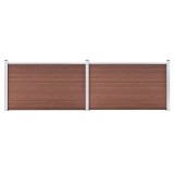 Cumpara ieftin Gard de gradina, maro, 353 x 106 cm, WPC