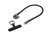 Cablu de date USB C la USB C Lanberg 0.3m, USB 2.0, Negru, Placare Aur - CA-CMCM-10LN-0003-BK