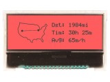 LCD Grafic 128x32 COG FSTN cu LED Roșu 3.3V