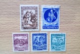 Lot 5 Timbre Romania Perioda RPR Ziua Copilului Palatul Pionierilor Congresul Mamelor Stampilate - RO1