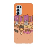 Husa compatibila cu Oppo A55, Viceversa, model Wild Pusheen, Silicon, TPU, Transparent, Carcasa