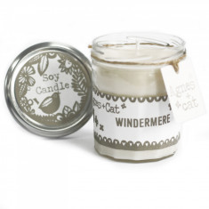 Pachet 6 bucatii Lumânăre din ceara de soia în borcan – Windermere, 220 ml, timp de ardere 50 h