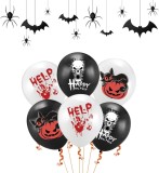 Set de 36 baloane pentru Halloween Butyeak, latex, multicolor, 30,4 cm