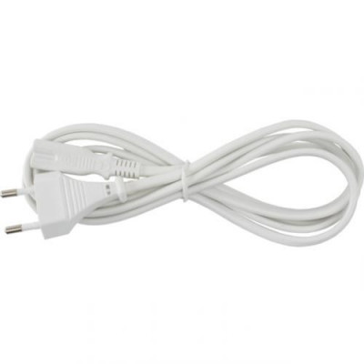 Cablu de alimentare Euro - 2pini mufa bipolara 2m conductor 2x0.75mm2 2.5A 500W alb Somogyi Electronic foto
