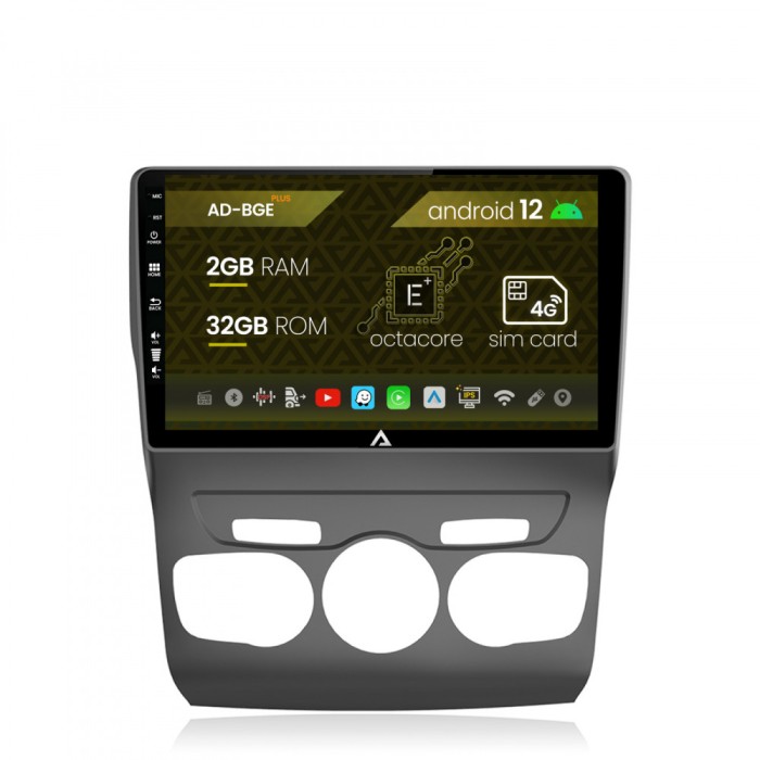 Navigatie Citroen C4L (2011-2016), Android 12, E-Octacore 2GB RAM + 32GB ROM, 10.1 Inch - AD-BGE10002+AD-BGRKIT342