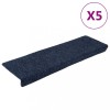VidaXL Covorașe autoadezive pentru scări, 5 buc., 65x21x4 cm, antracit, cu margine dreptunghiulară 149732