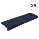 vidaXL Covorașe scări, 5 buc., antracit, 65x21x4 cm, cusătură punch