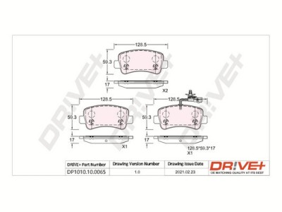 Dr!ve+ DP1010.10.0065 set placute frana,frana disc foto