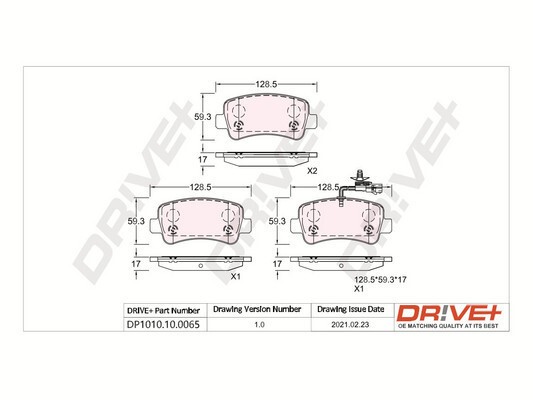 Dr!ve+ DP1010.10.0065 set placute frana,frana disc