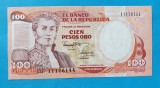Bancnota Columbia 100 Pesos Oro 1991, UNC, Superba! Colectie, Originala, Stare Buna, Seria 144