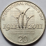 20 cents 2011 Australia, International Women&#039;s Day, km#1642, Australia si Oceania