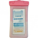 Husa subacvatica cushion waterproof flippy, snowproof, universala, dungata, cu snur, pentru telefon sau documente, roz