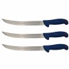 Set 3 Cutite Bucatar IdeallStore Chef&#039;s Knife, Otel Inoxidabil, 38cm, Albastru, Maner Plastic